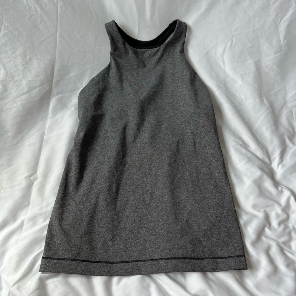 Lululemon Athletica "In Training" Razor Back Tank (Gray/ Size 8) - Picture 4 of 9
